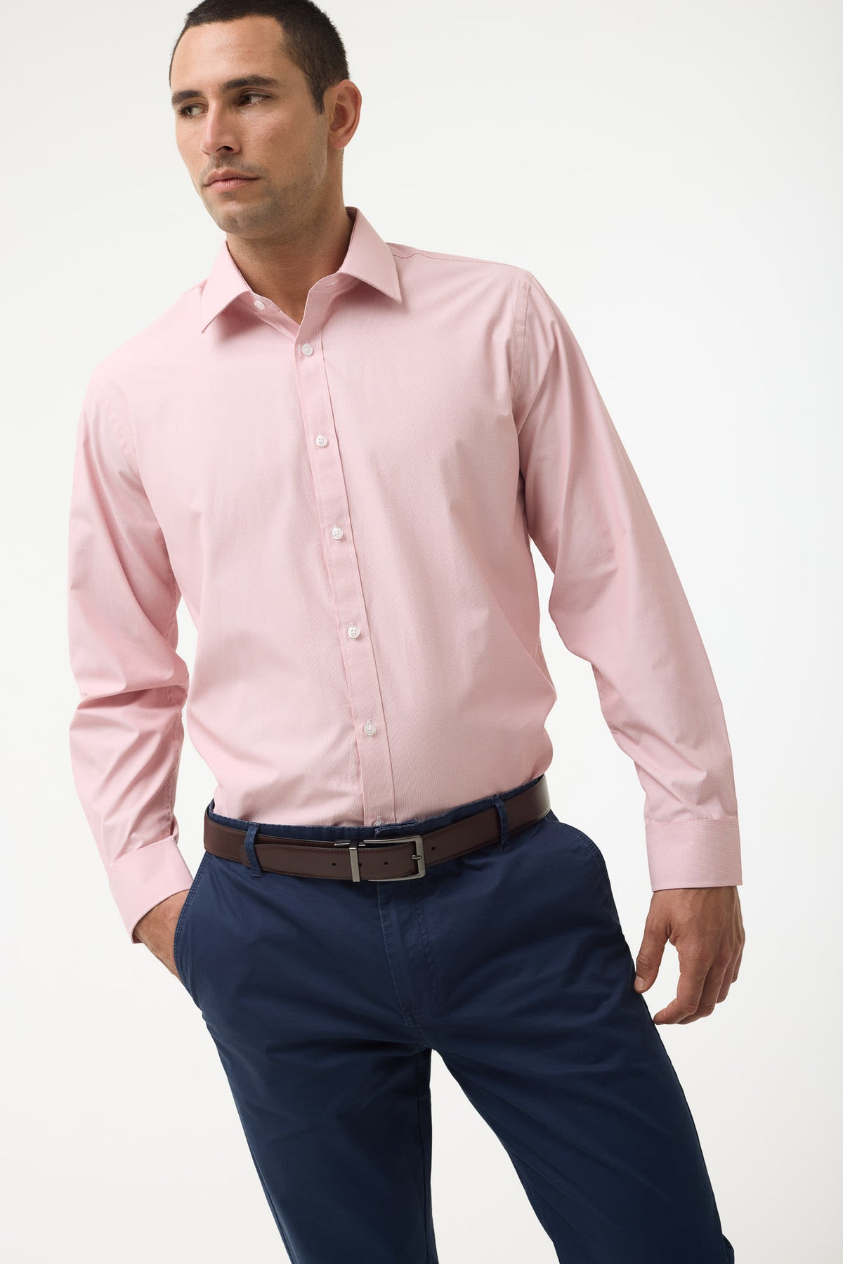 CAMISA BASIC 5248 RAYA ROJO