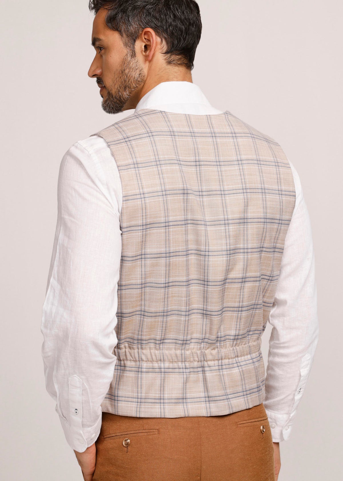 GILET REVERSIBLE DUE VOLTI 4.BEIGE/BEIGE