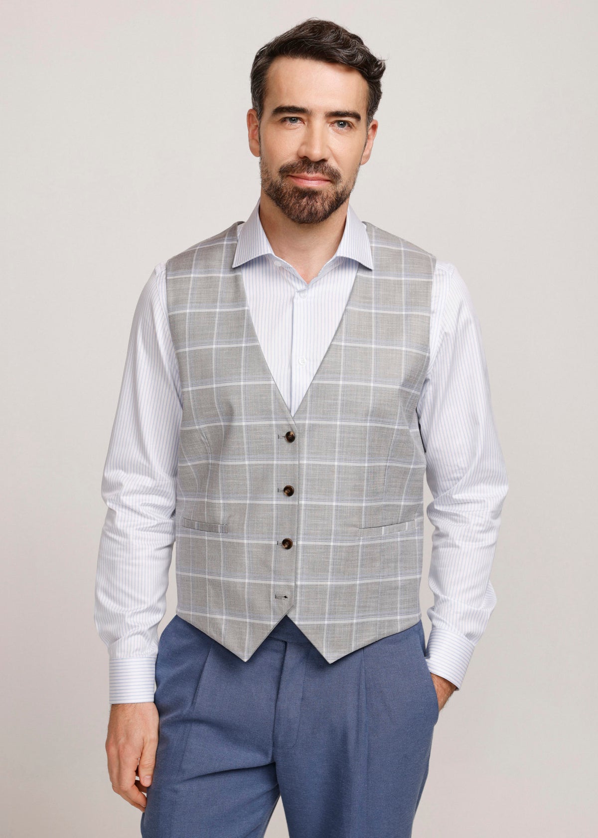 GILET REVERSIBLE DUE VOLTI 2.GRIS/CHARCOAL