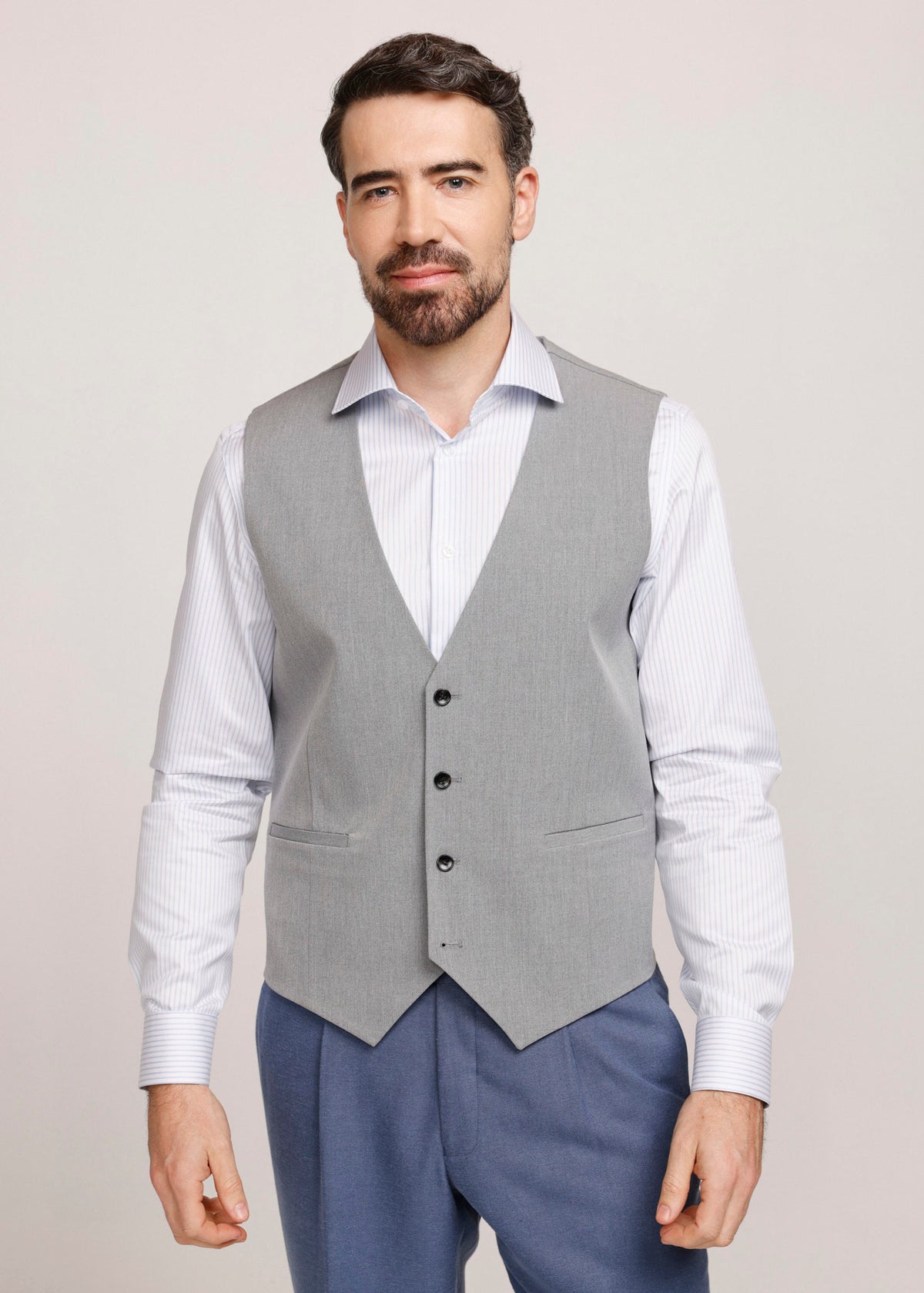 GILET REVERSIBLE DUE VOLTI 2.GRIS/CHARCOAL