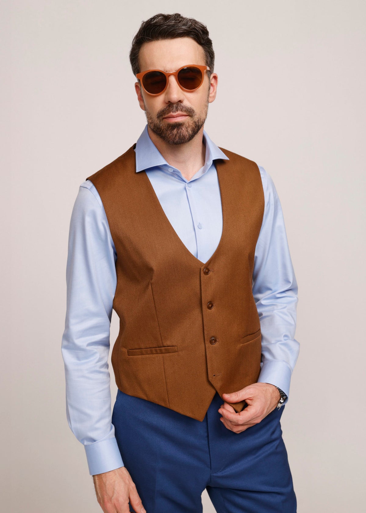 GILET SIGARO TABACO