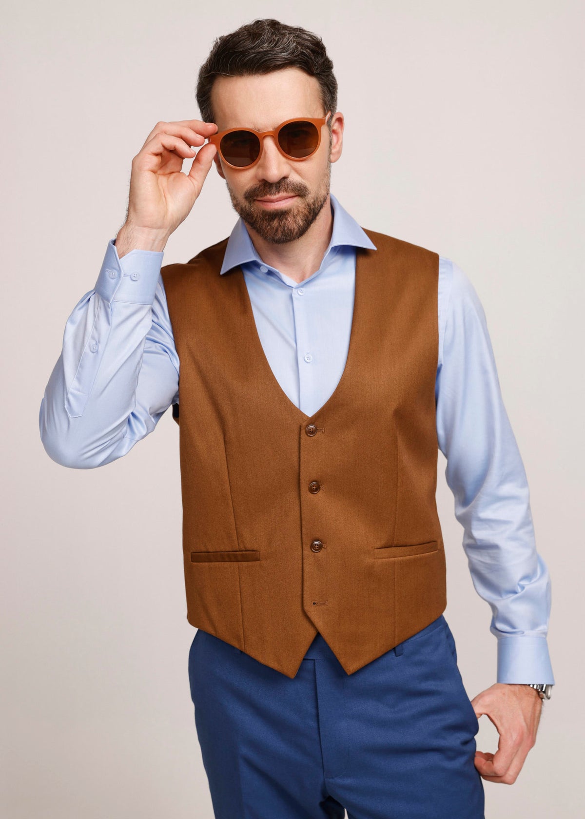 GILET SIGARO TABACO