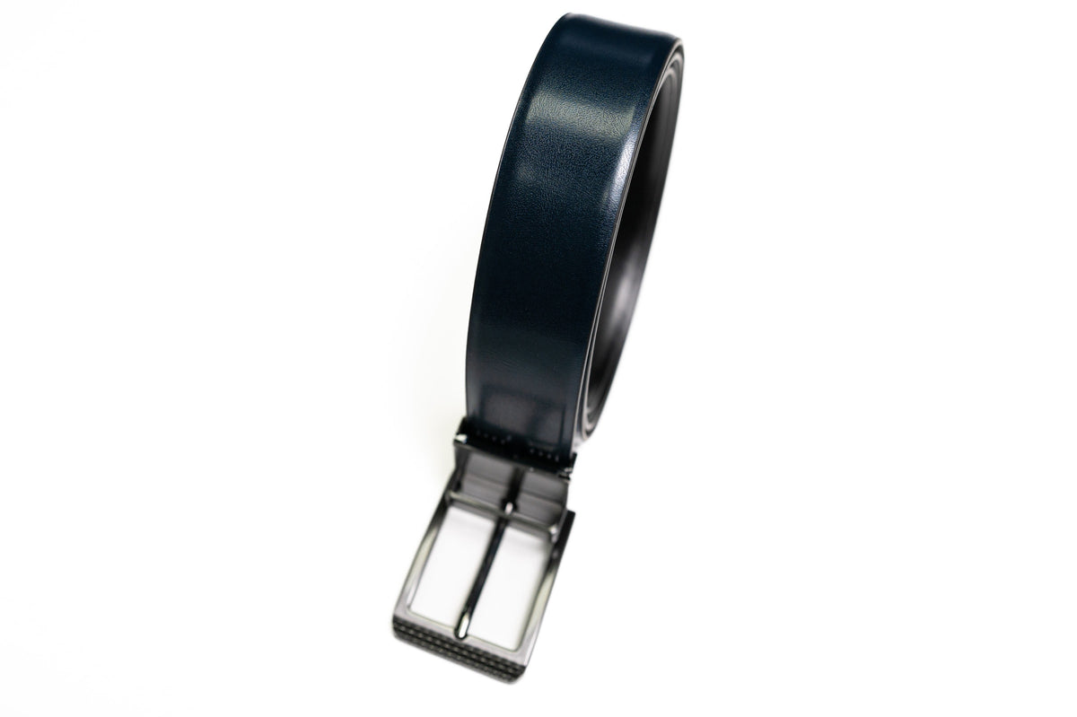 CINTURON REV STYLE 16 NEGRO/AZUL
