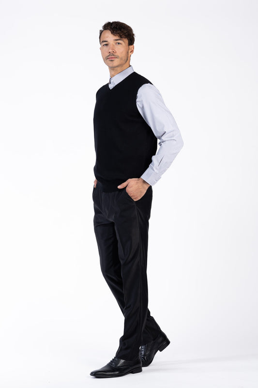 SWEATER CUELLO V S/M BLACK