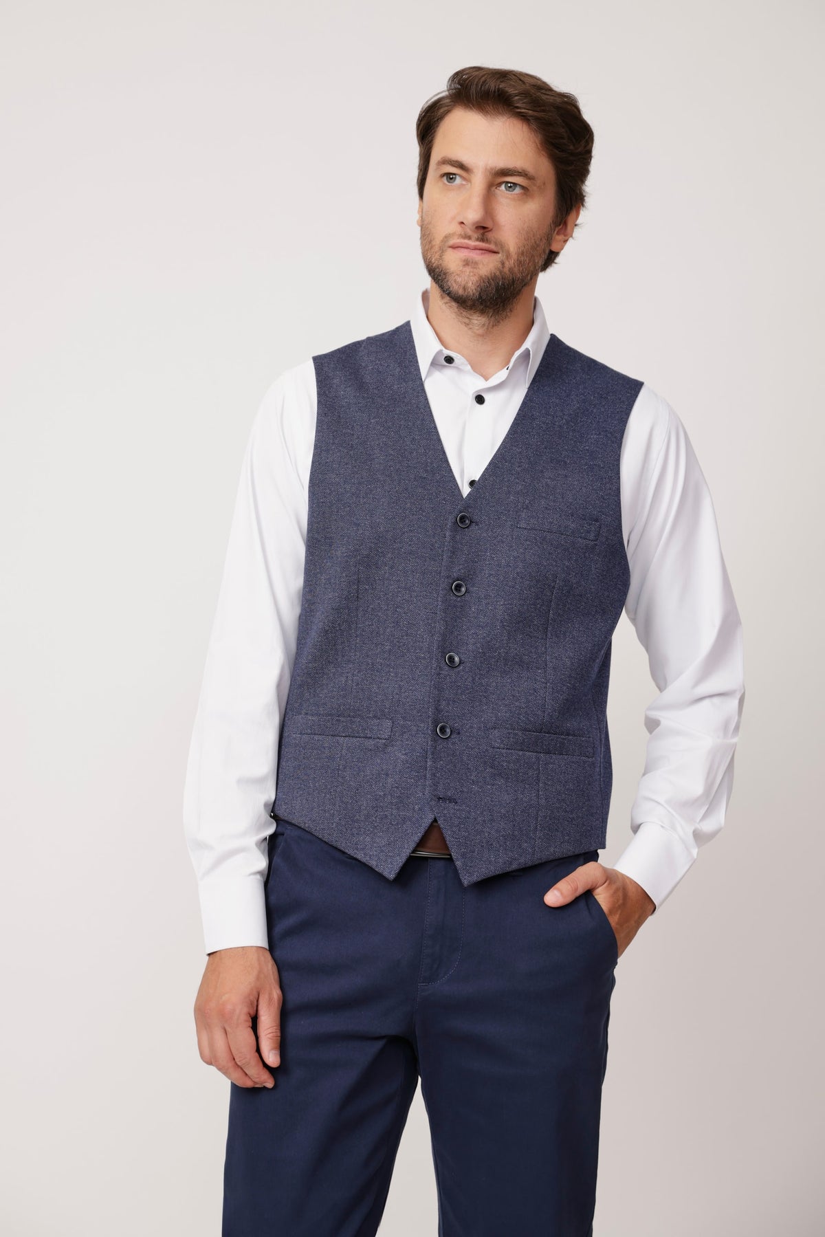 GILET SPIGOLATI BLUE
